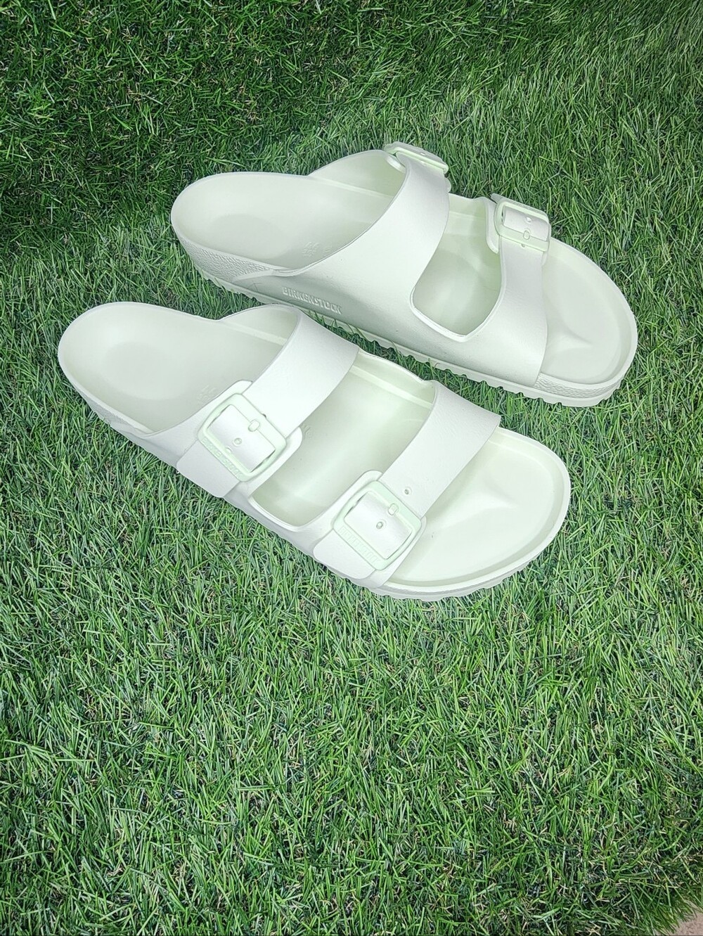 Birkenstock Faded Lime* Lime Green* Double-Strap Slide Sandals
